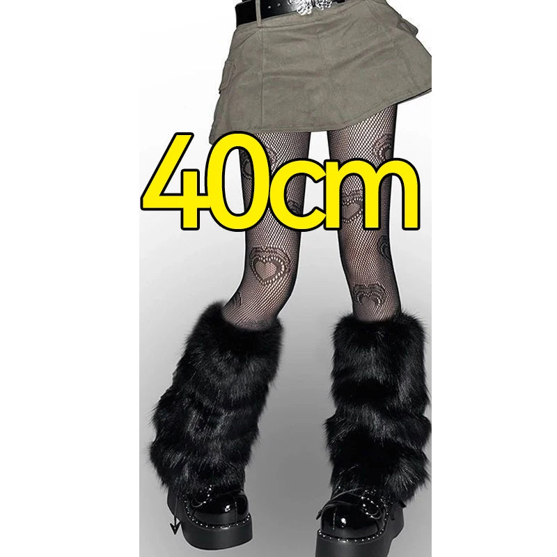 Plush Leg Warmers with Slouchy Flared Calf Shape