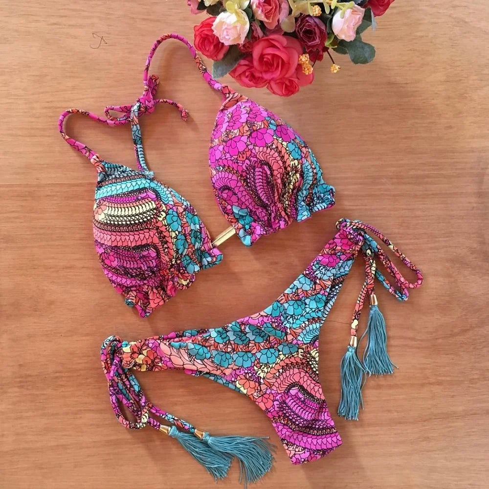 Floral String Bikini