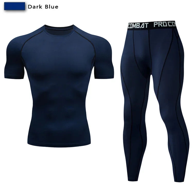 Men's Fitted Training Top and Leggings Set