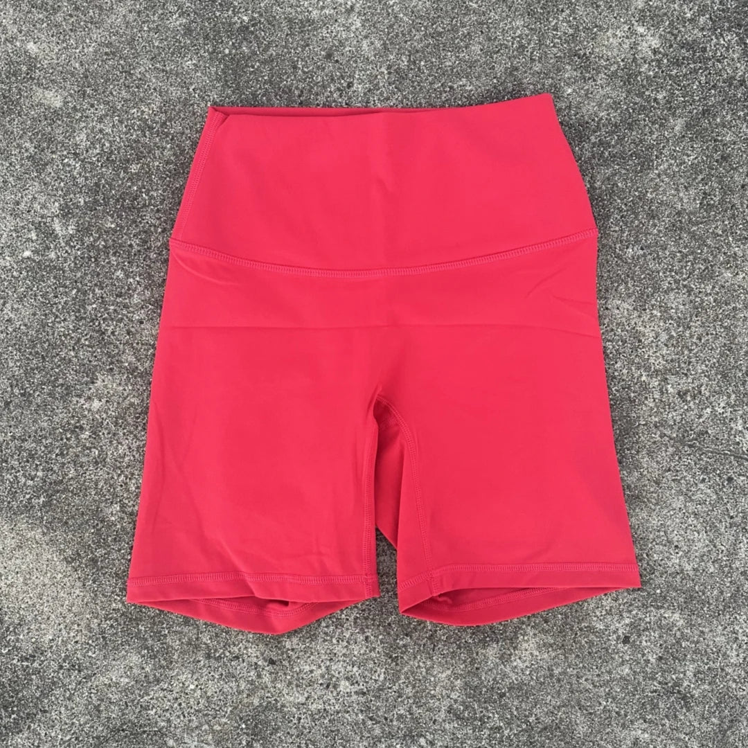Women's High Waist Nylon Blend Biker Shorts for Yoga and Training
