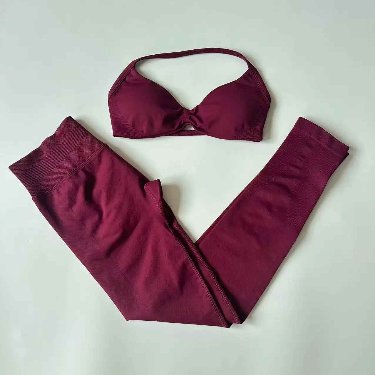 Women's Strappy Bra And Leggings Yoga Set For Workout Outfits