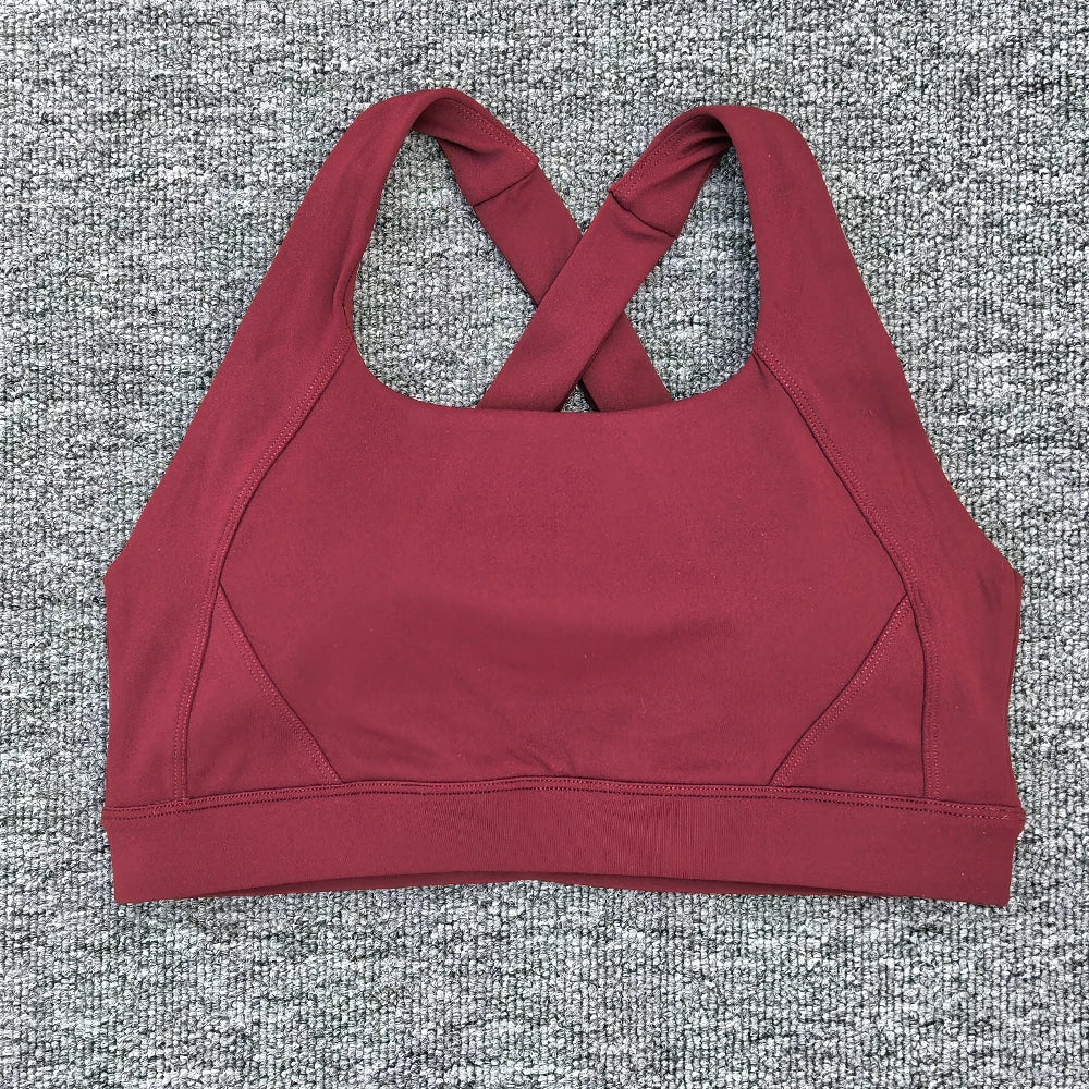 Women's Wide Cross Strap Sports Bra