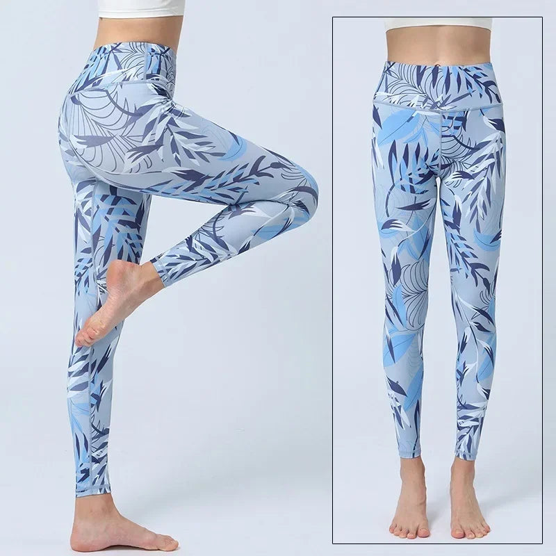Women's Printed High-Waist Workout Leggings