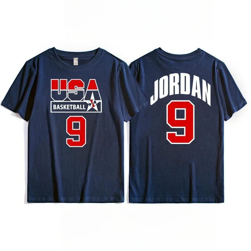 USA Basketball Number Short Sleeve T-shirt For Sports Outfits