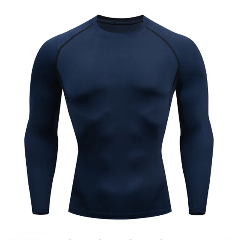 Fitted Crew Neck Long Sleeve Compression T Shirt