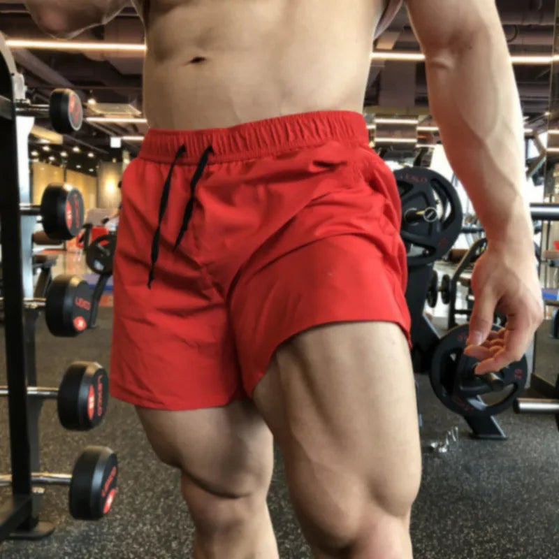 Men's Swim Shorts with Drawstring Waist and Pockets for Beach and Pool Wear
