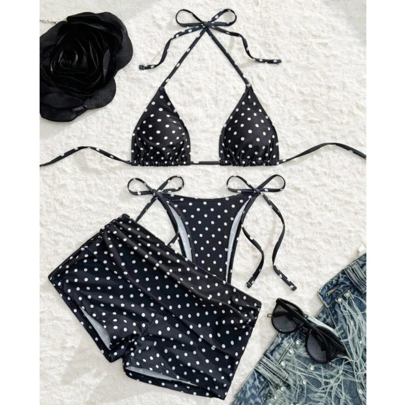 Polka Dot Bikini with Matching Cover-Up