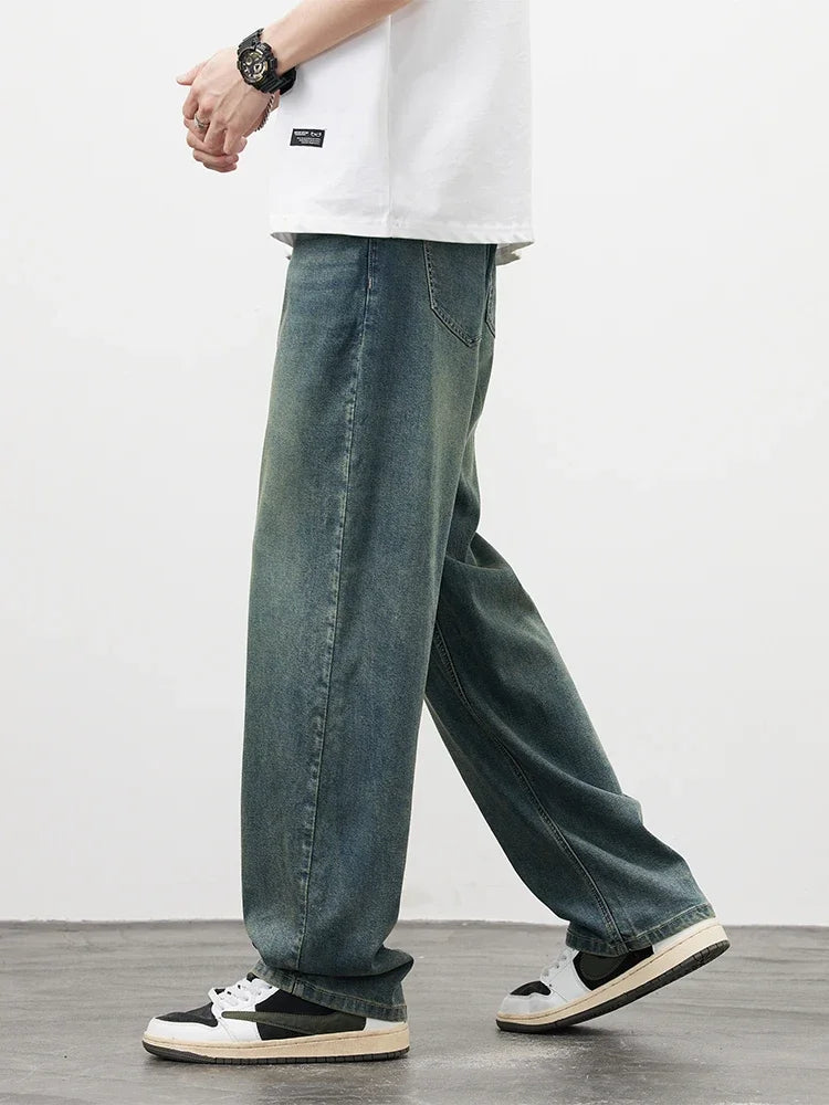 Men's Wide Leg Denim Jeans for Casual Everyday Wear