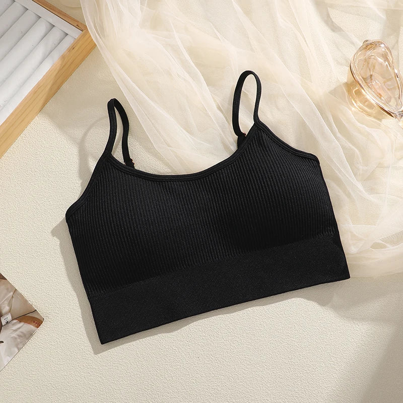 Women's Thin Strap Cropped Sports Sports Bra For Workout Outfits