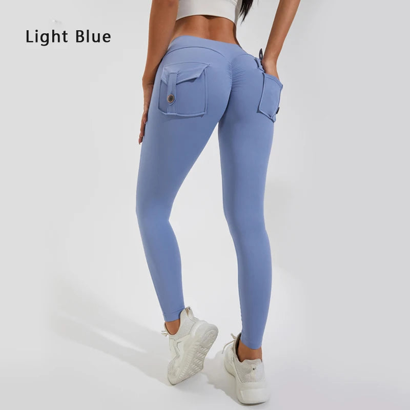 Women's Back Pocket Full Length Leggings For Workout Outfits