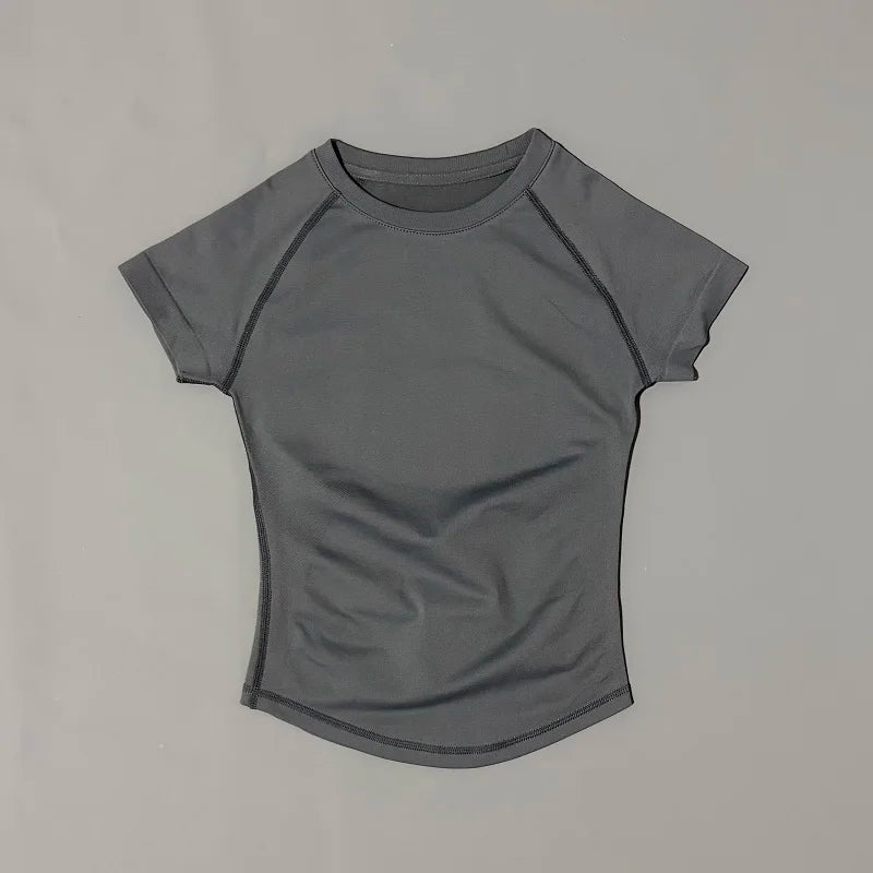 Women's Crew Neck Short Sleeve Sports T-shirt For Workout Outfits
