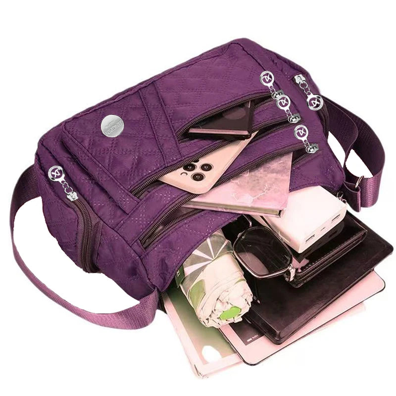 Multi Pocket Crossbody Bag with Adjustable Shoulder Strap