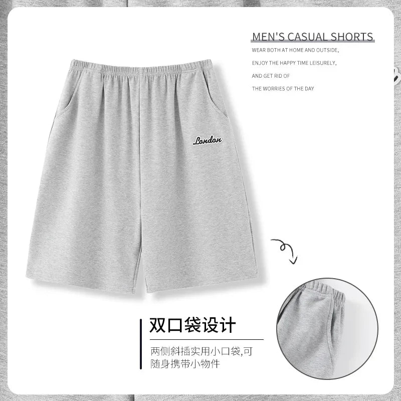 Men's Solid Elastic Waist Pocket Lounge Sleep Shorts with Style Options