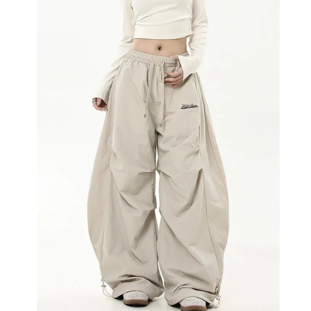 Full Length Wide Leg Casual Cargo Pants with Pockets