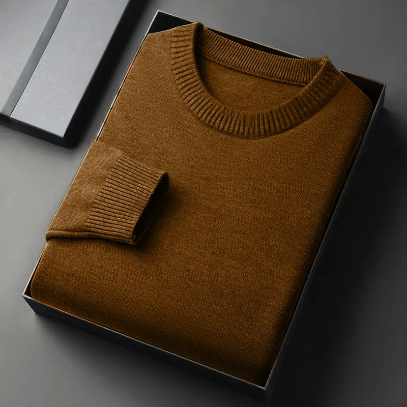 Men's Crew Neck Long Sleeve Knit Sweater