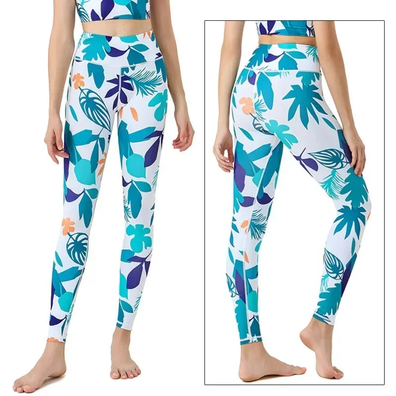 Women's Printed High-Waist Workout Leggings