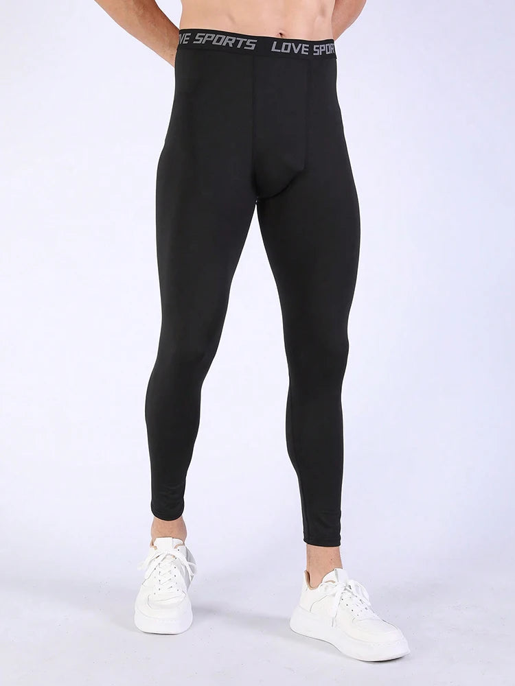 Men's Fitted Training Leggings for Gym and Running