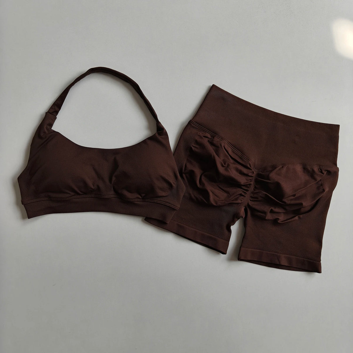 Women's Halter Bra And Shorts Yoga Set For Workout Outfits