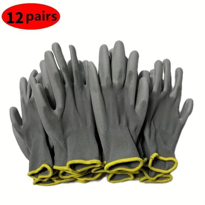 Full Finger Work Gloves with Contrasting Palm Coating