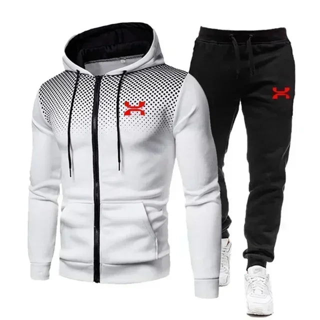 Long Sleeve Sports Sweatshirt and Jogger Pants Tracksuit Set