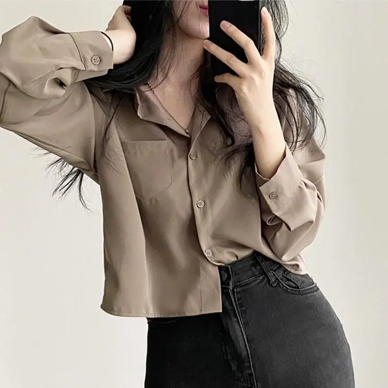 Women's Collared Long Sleeve Shirt