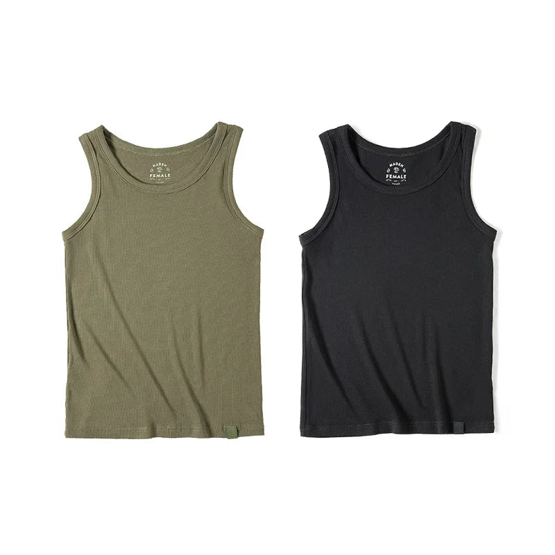 Women's V-Neck Knit Tank Top with Sleeveless Design and Simple Shape