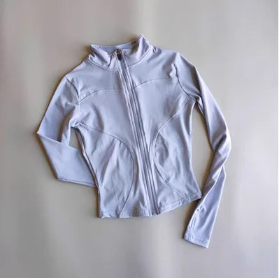 Stand Collar Long Sleeve Full Zip Yoga Training Jacket