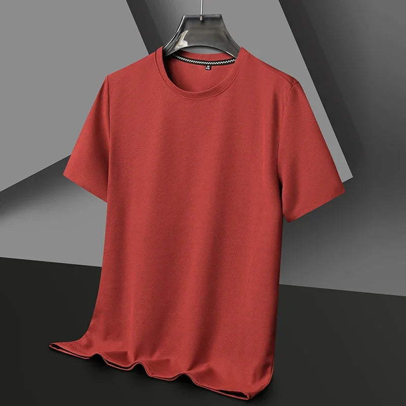 Men’s Waffle-Texture Crew-Neck T-Shirt