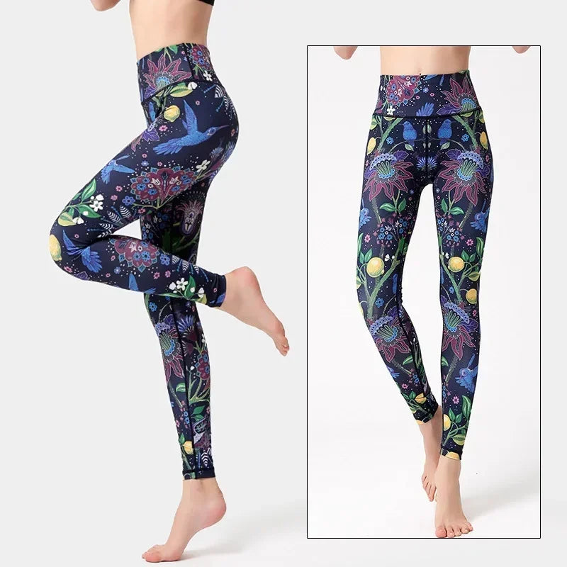 Women's Printed High-Waist Workout Leggings
