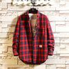 Flannel Cotton Long Sleeve Plaid Shirt  High Quality Button Down Casual Shirt For Men Slim Fit  Fashion All-match