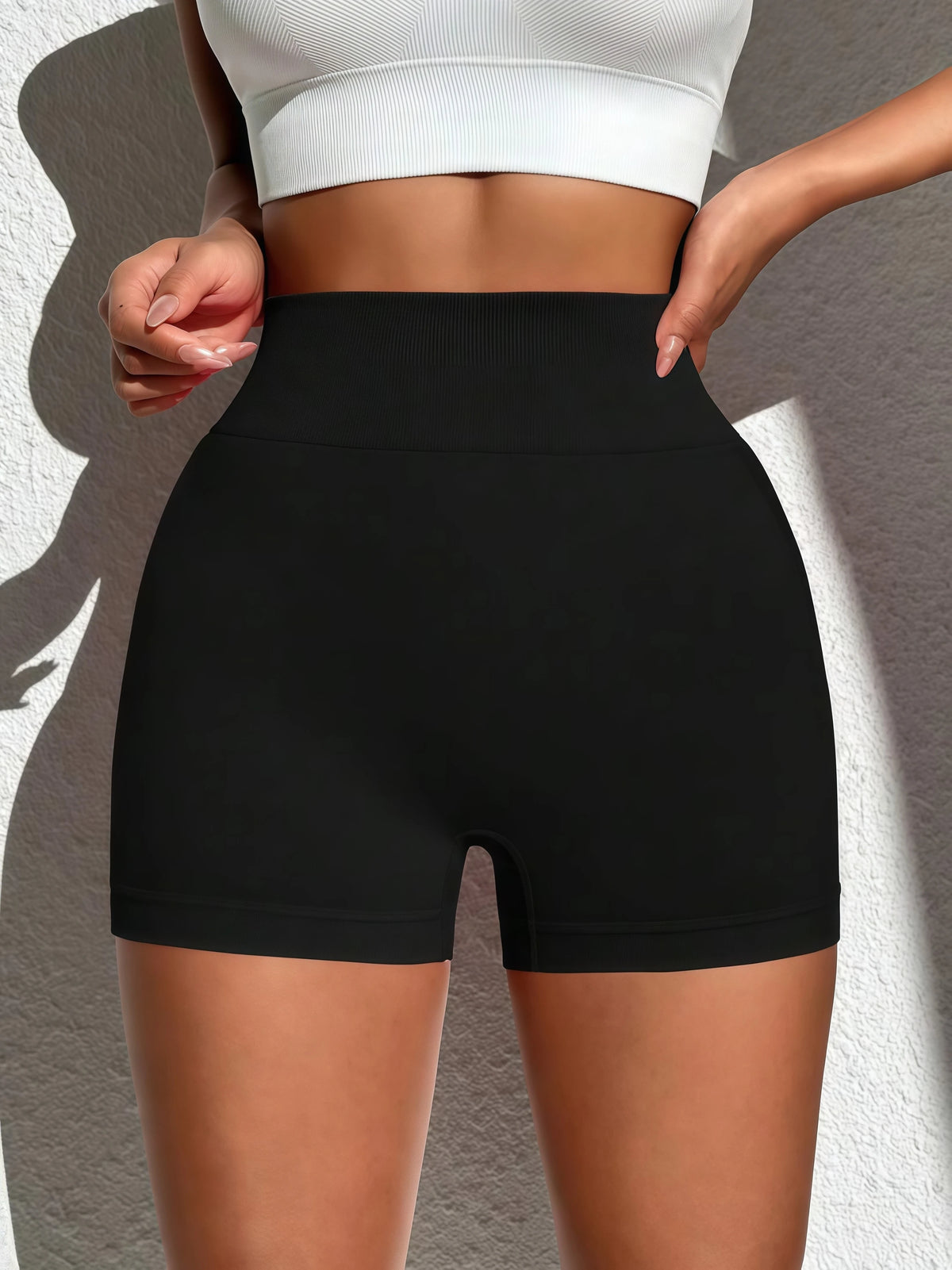 Women's High-Waist Fitted Workout Shorts
