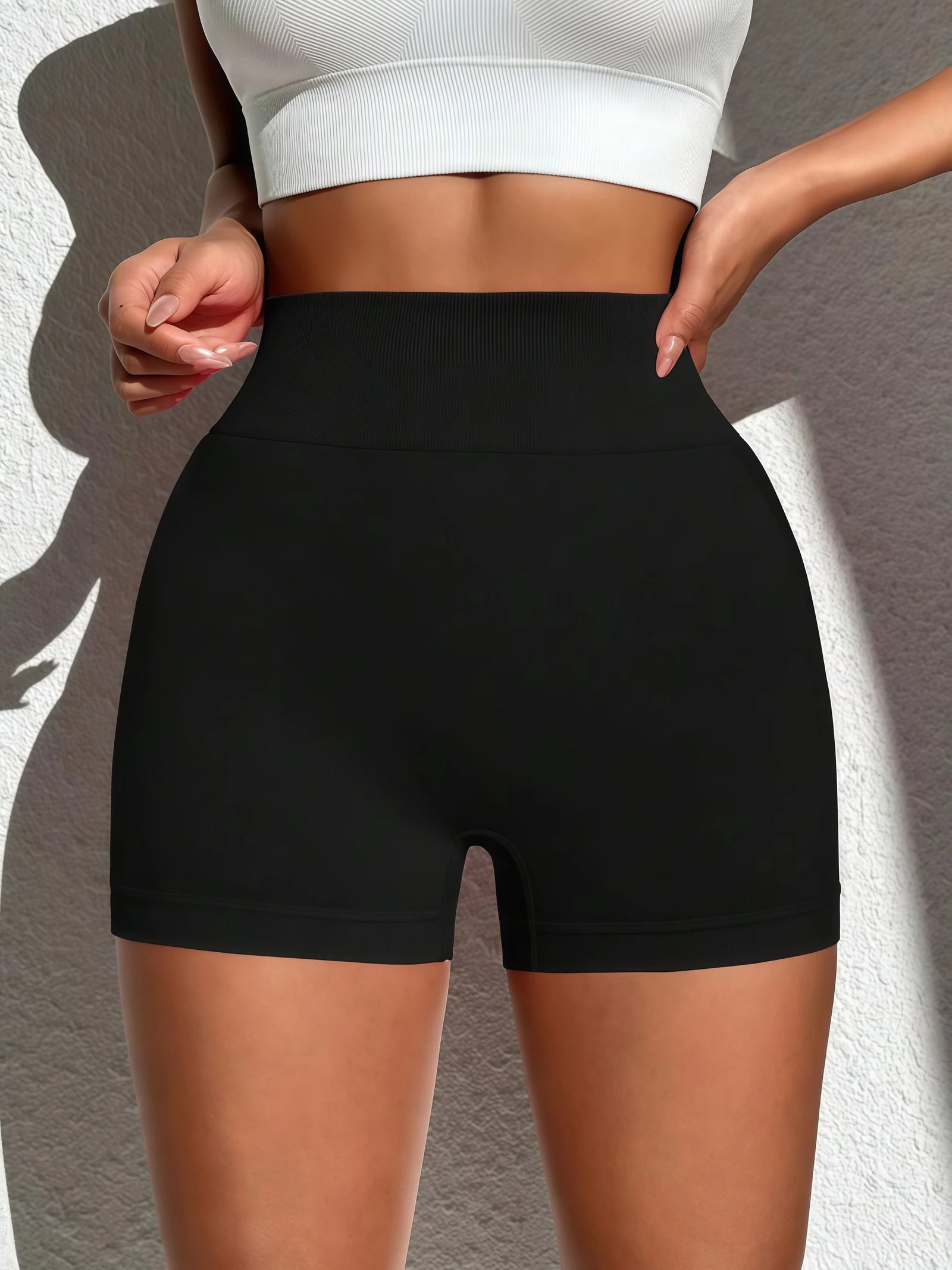 Women's High-Waist Fitted Workout Shorts