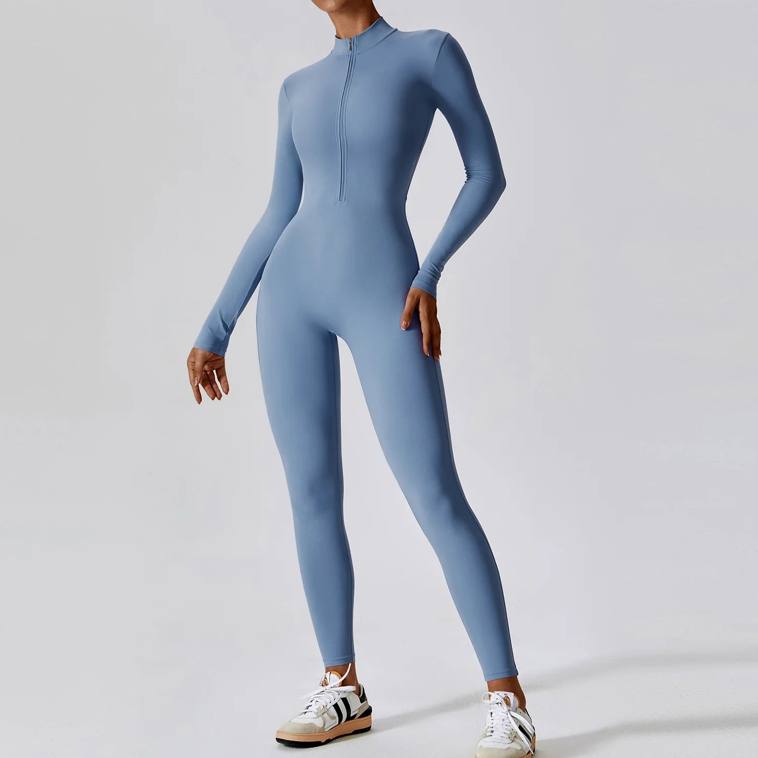 Women's Zip-Front Yoga Jumpsuit