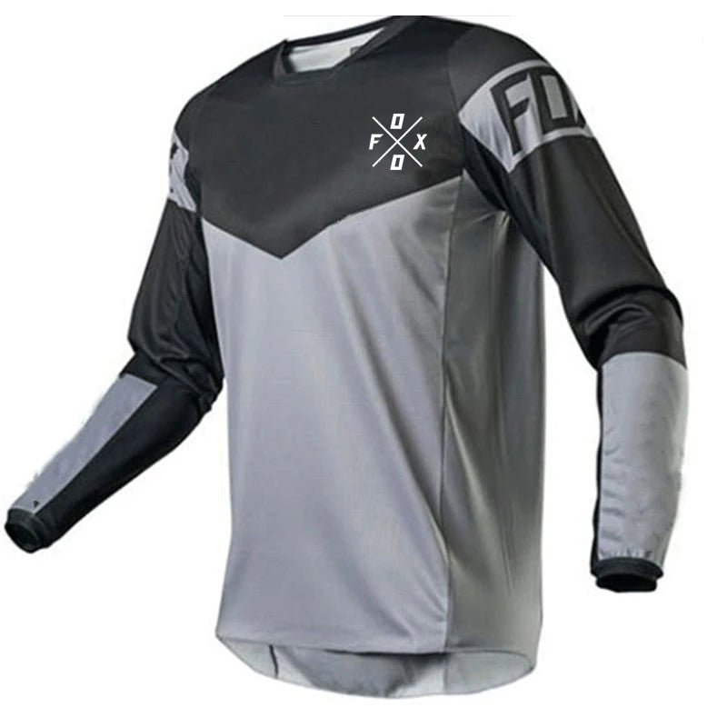 Long Sleeve Graphic Pullover Mountain Bike Jersey for Trail Riding