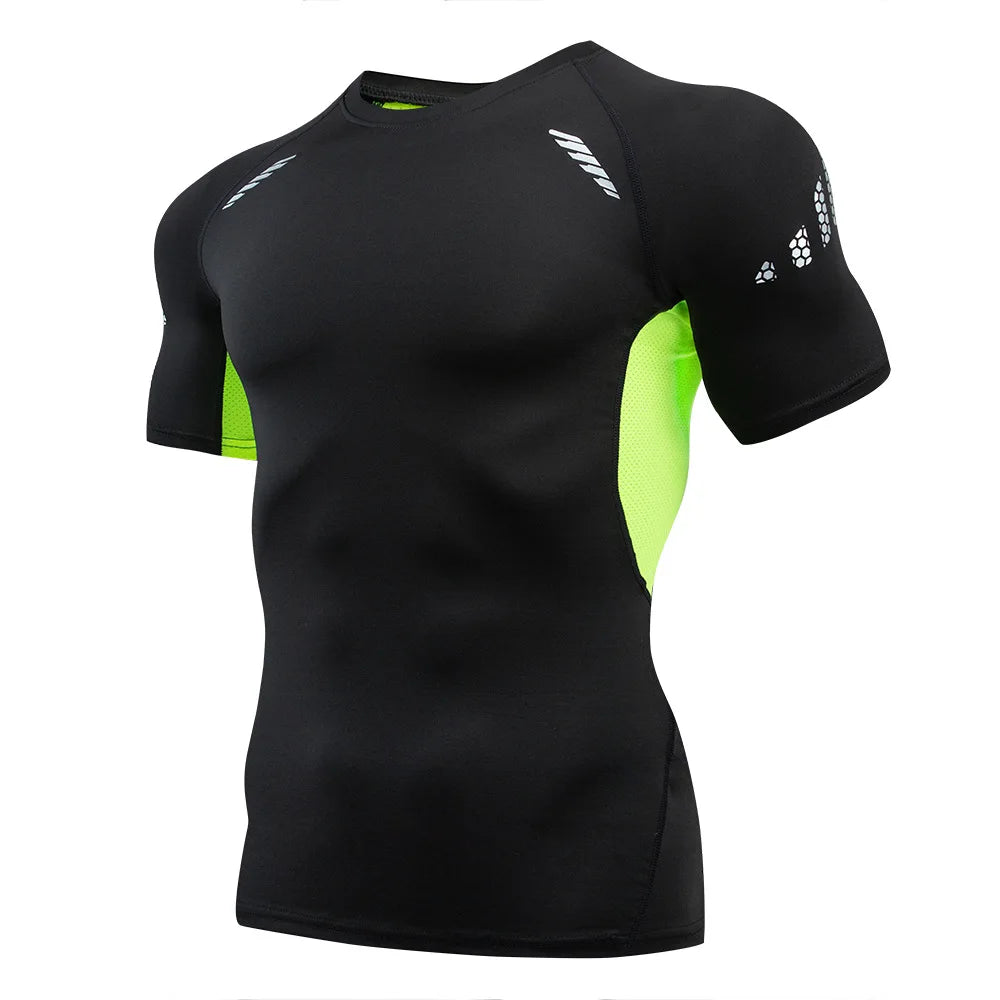 Fitted Sports Compression Shirt with Original Sleeve Style Options