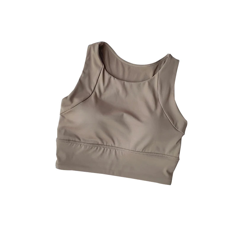 Women's High Neck Racerback Sports Bra