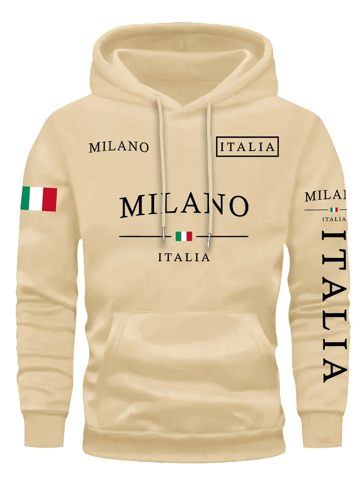 Italia Milano Letter-Print Long-Sleeve Crewneck Sweatshirt
