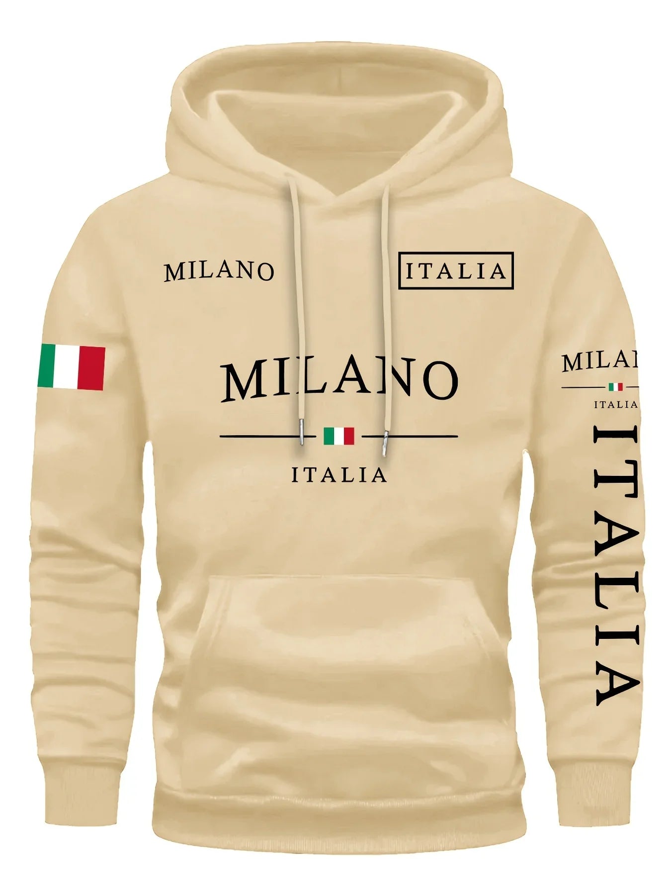 Italia Milano Letter-Print Long-Sleeve Crewneck Sweatshirt