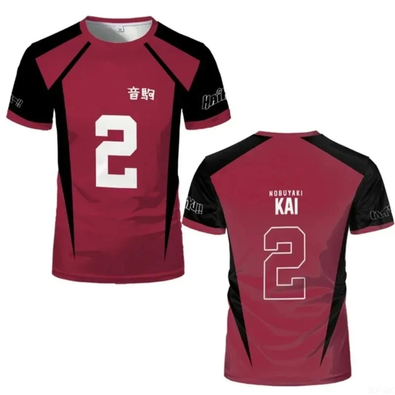 Nekoma Number Volleyball Short Sleeve T-shirt For Sports Outfits