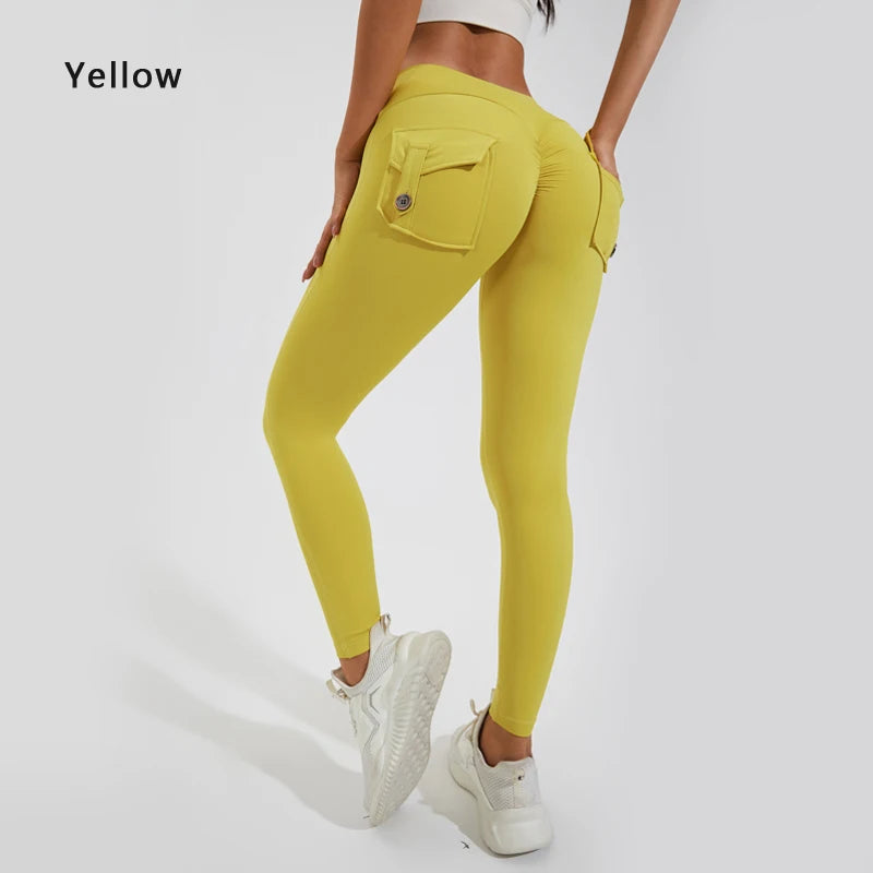 Women's Back Pocket Full Length Leggings For Workout Outfits
