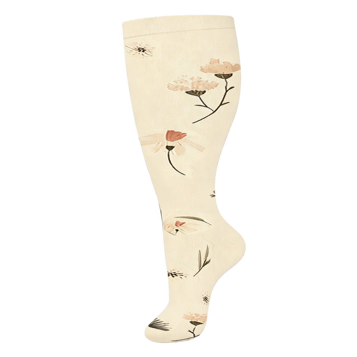 Plus Size Knee High Compression Socks with Pattern Options