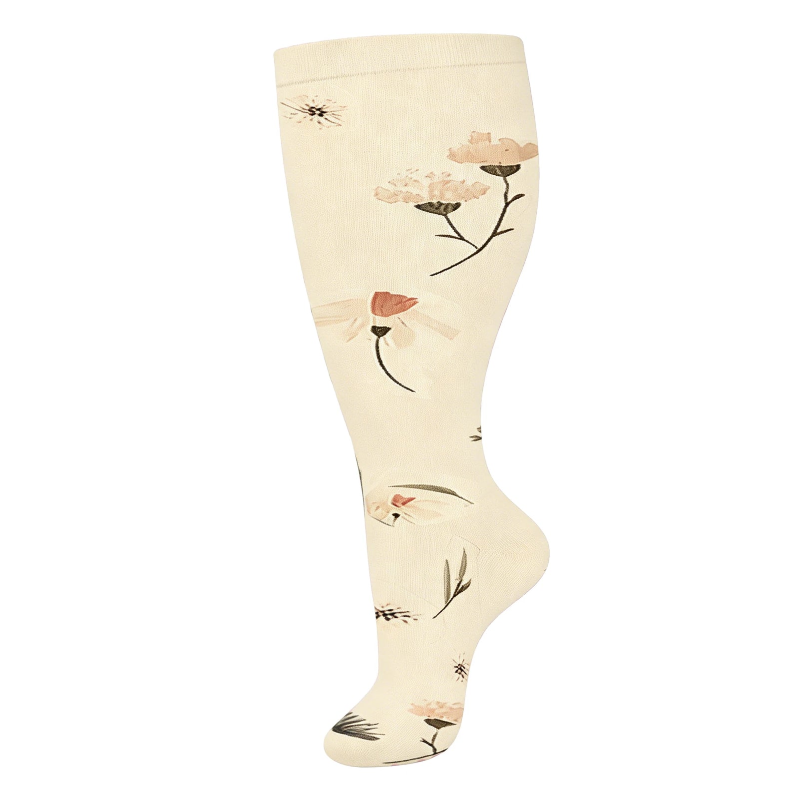 Plus Size Knee High Compression Socks with Pattern Options