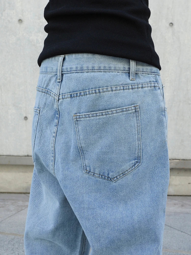 Men's Wide Leg Denim Jeans for Casual Everyday Wear