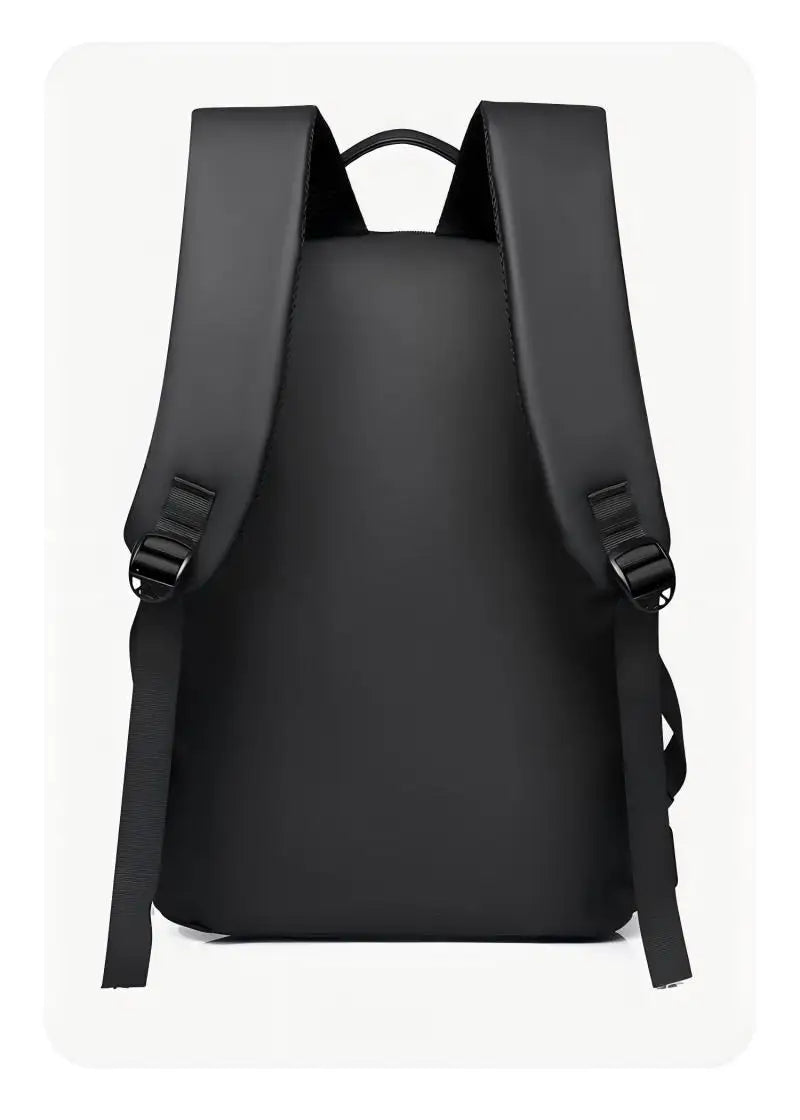 Rectangular Laptop Backpack with Front Pockets and Carry Handle