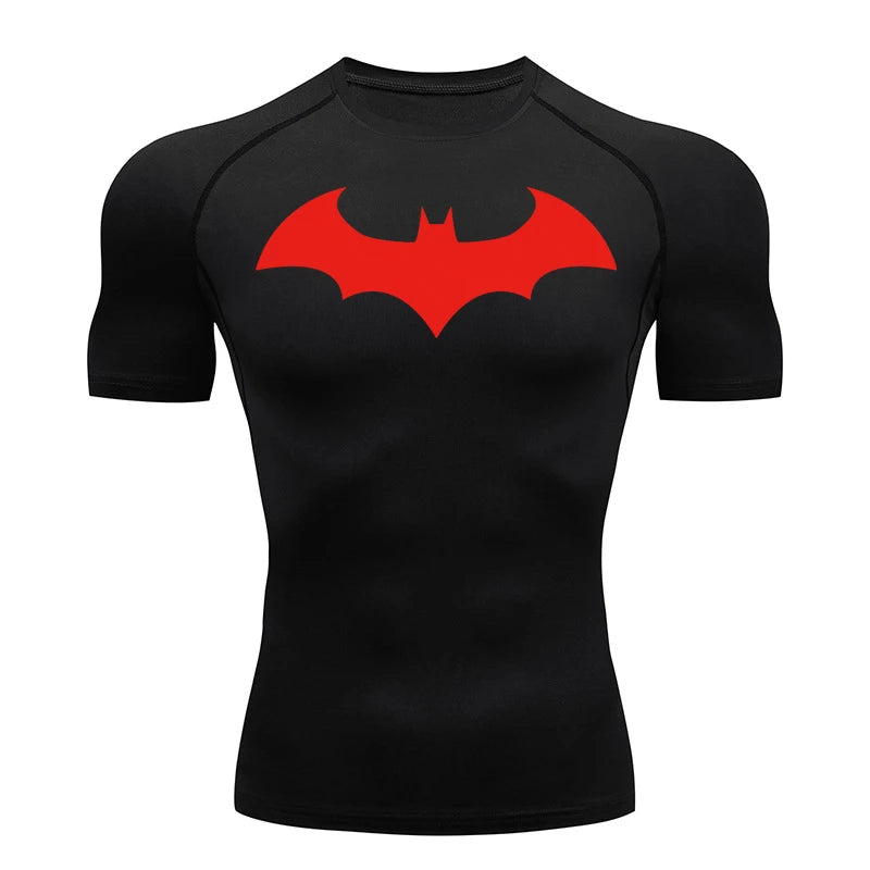 Fitted Crew Neck Short Sleeve Compression T Shirt