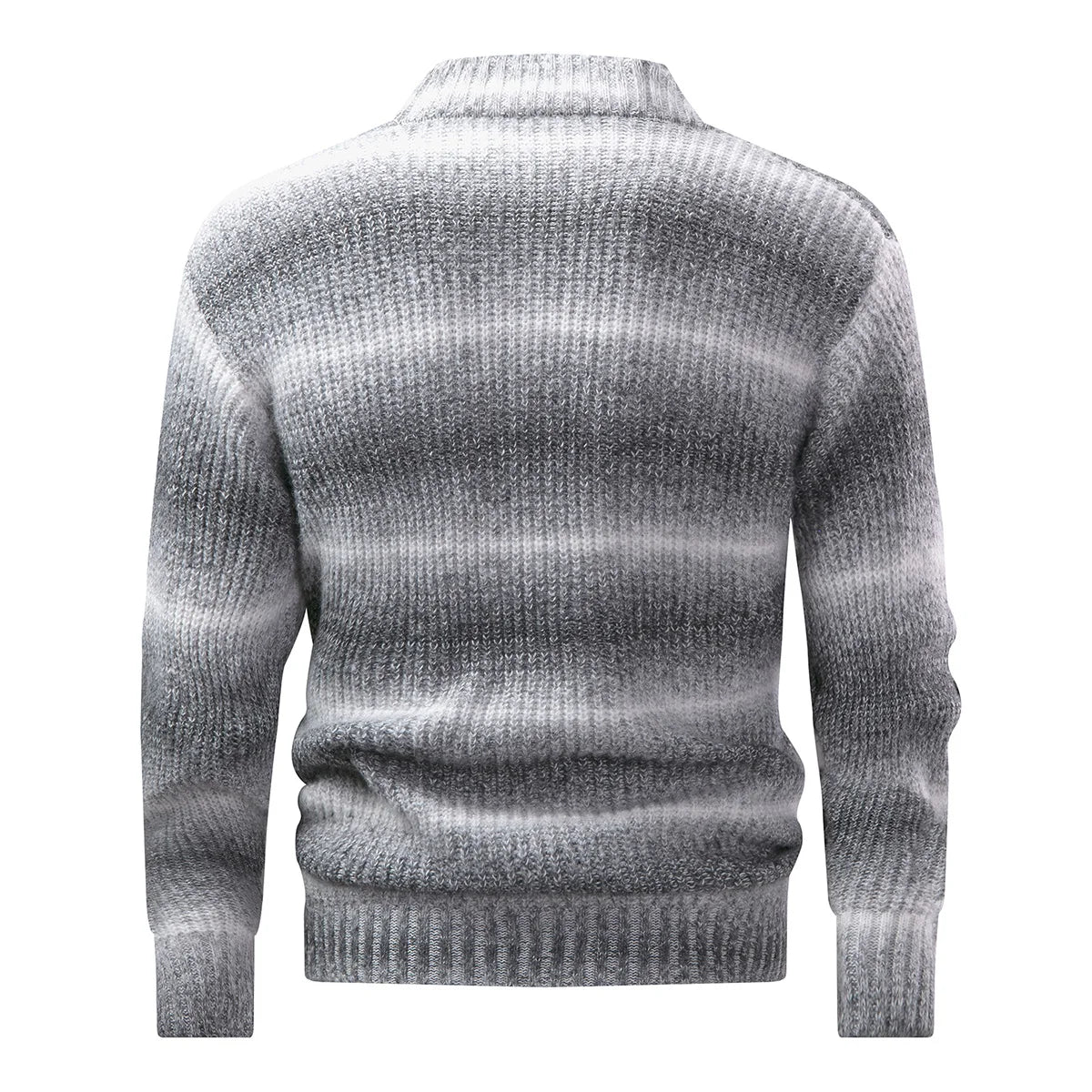 Men's Gradient Stripe Crew Neck Knit Sweater