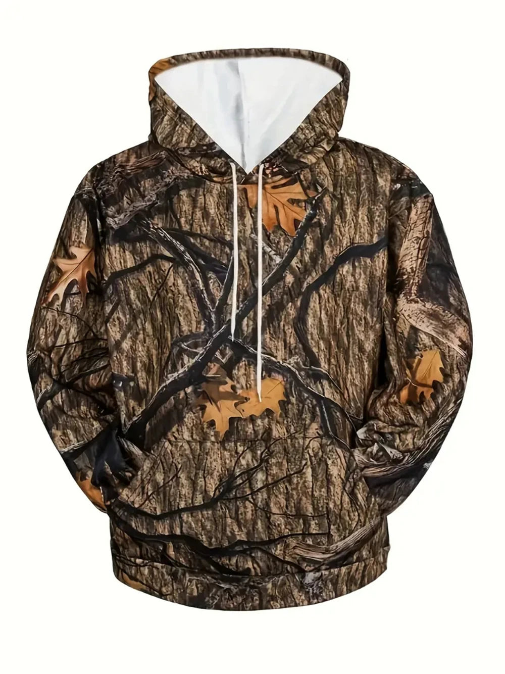 Leaf Camouflage Long-Sleeve Pullover Hoodie