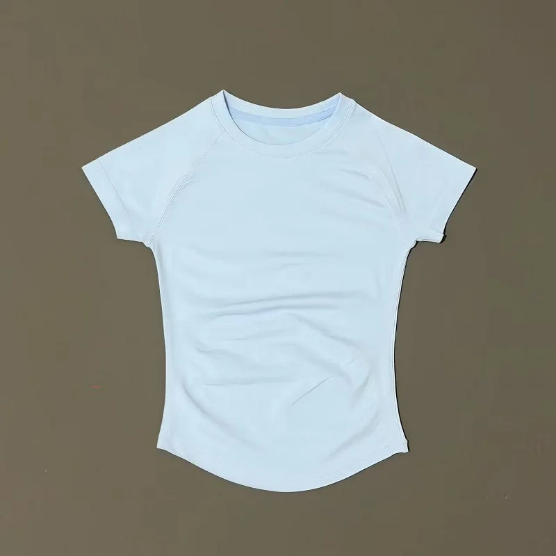 Women's Crew Neck Short Sleeve Sports T-shirt For Workout Outfits