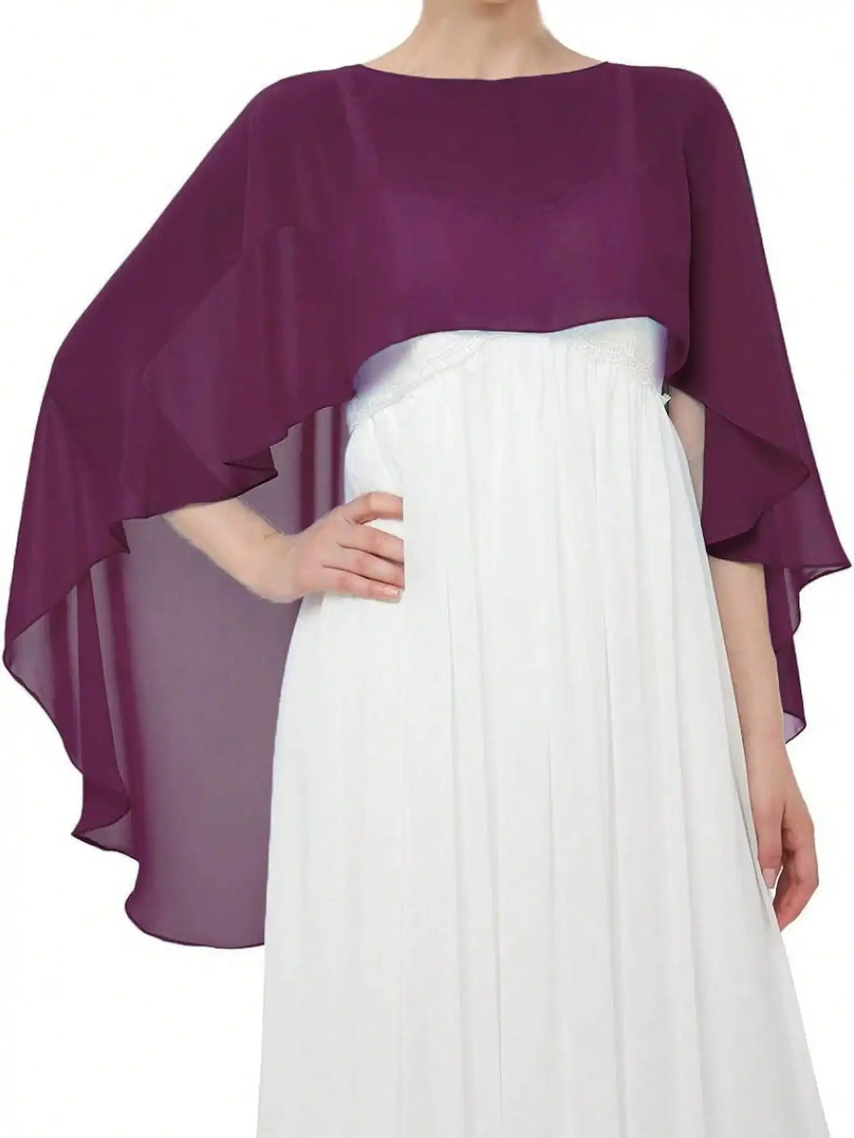 Sheer Flowing Drape Cape for Layering over Outfits