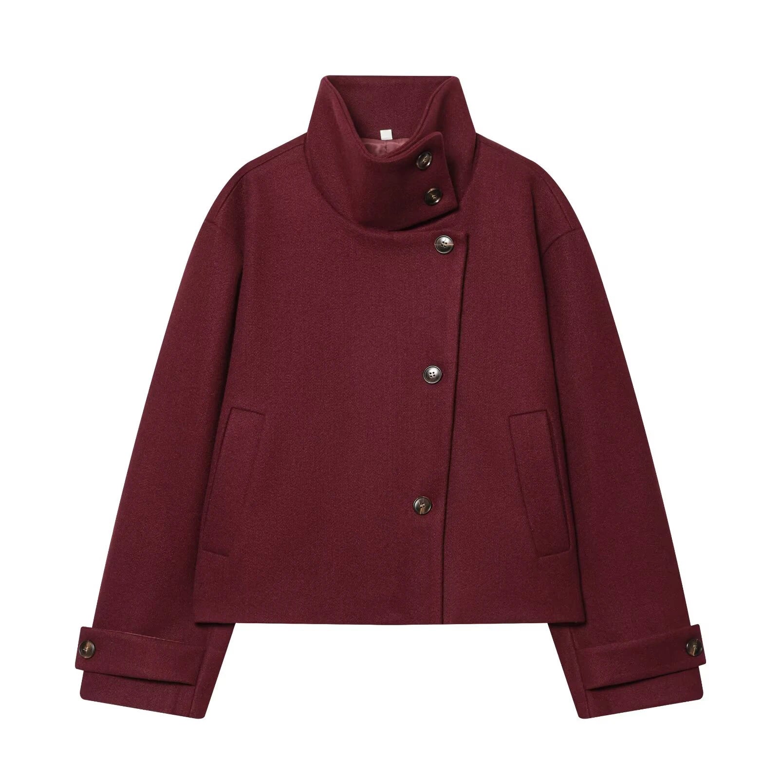 Women's Long-Sleeve Button-Front Coat